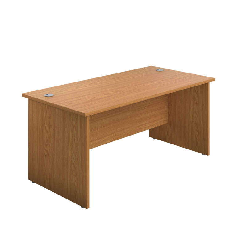 Panel Rectangular Desk: 600mm Deep | 1600X600 | Nova Oak