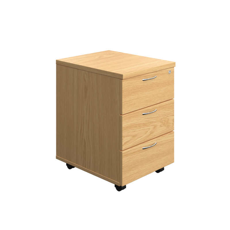 Mobile Pedestal 3 Drawer | Nova Oak