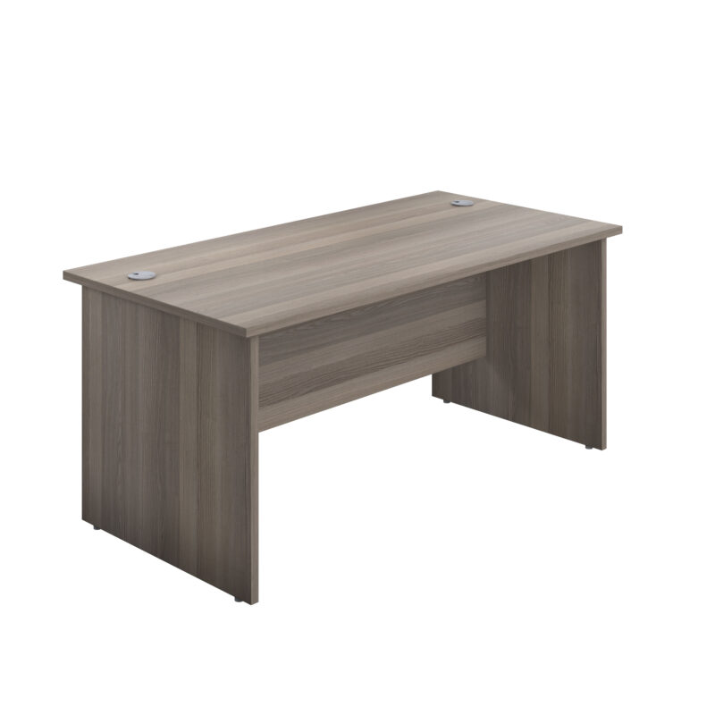 Panel Rectangular Desk: 600mm Deep | 1400X600 | Grey Oak