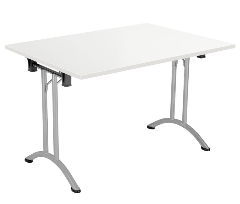 One Union Rectangular Folding Table | 1200 X 800 | White/Silver