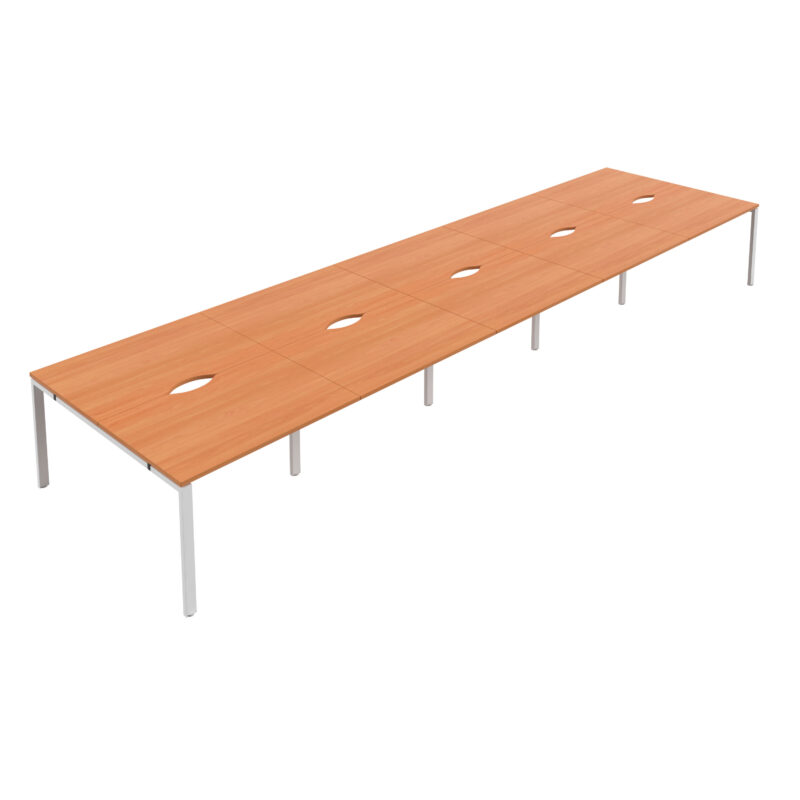 CB Bench with Cut Out: 10 Person | 1400 X 800 | Beech/White