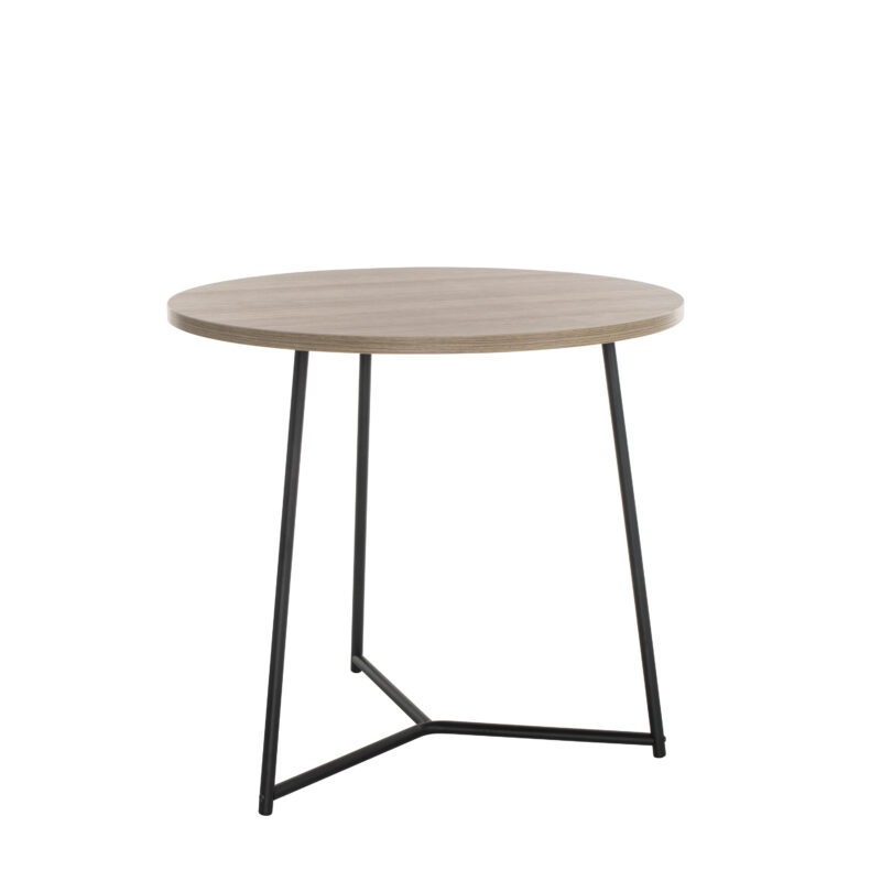 Trinity Table Mid | 800mm | Grey Oak/Black