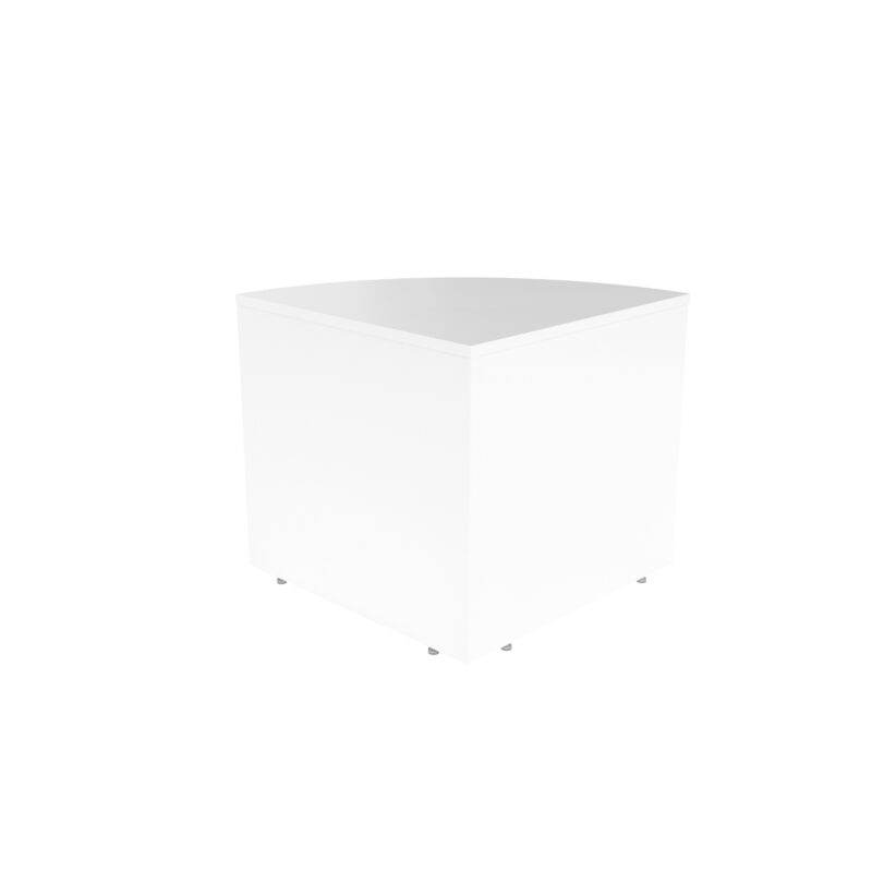 Reception Modular Corner Base Unit | White