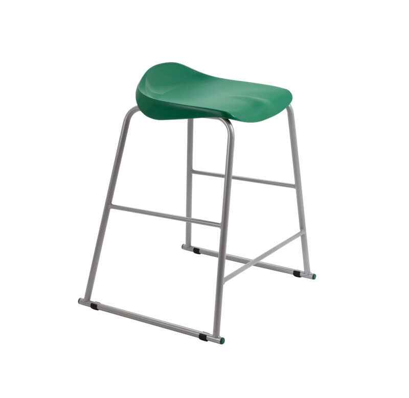 Titan Stool | Size 5 | Grey Frame | Green