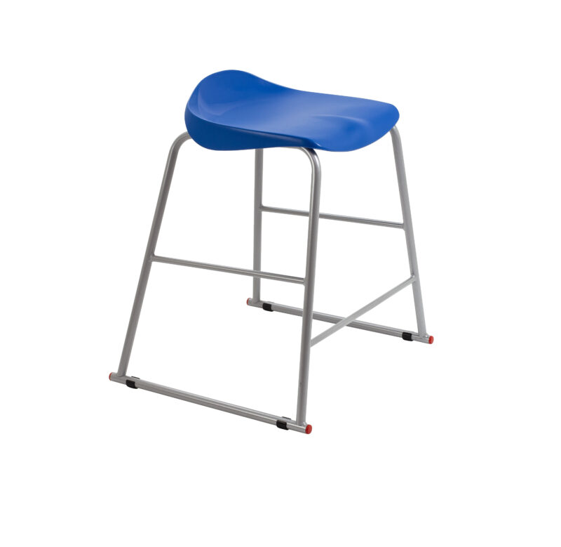 Titan Stool | Size 4 | Grey Frame | Blue