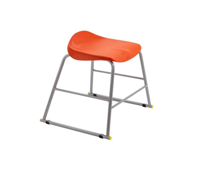 Titan Stool | Size 3 | Grey Frame | Orange