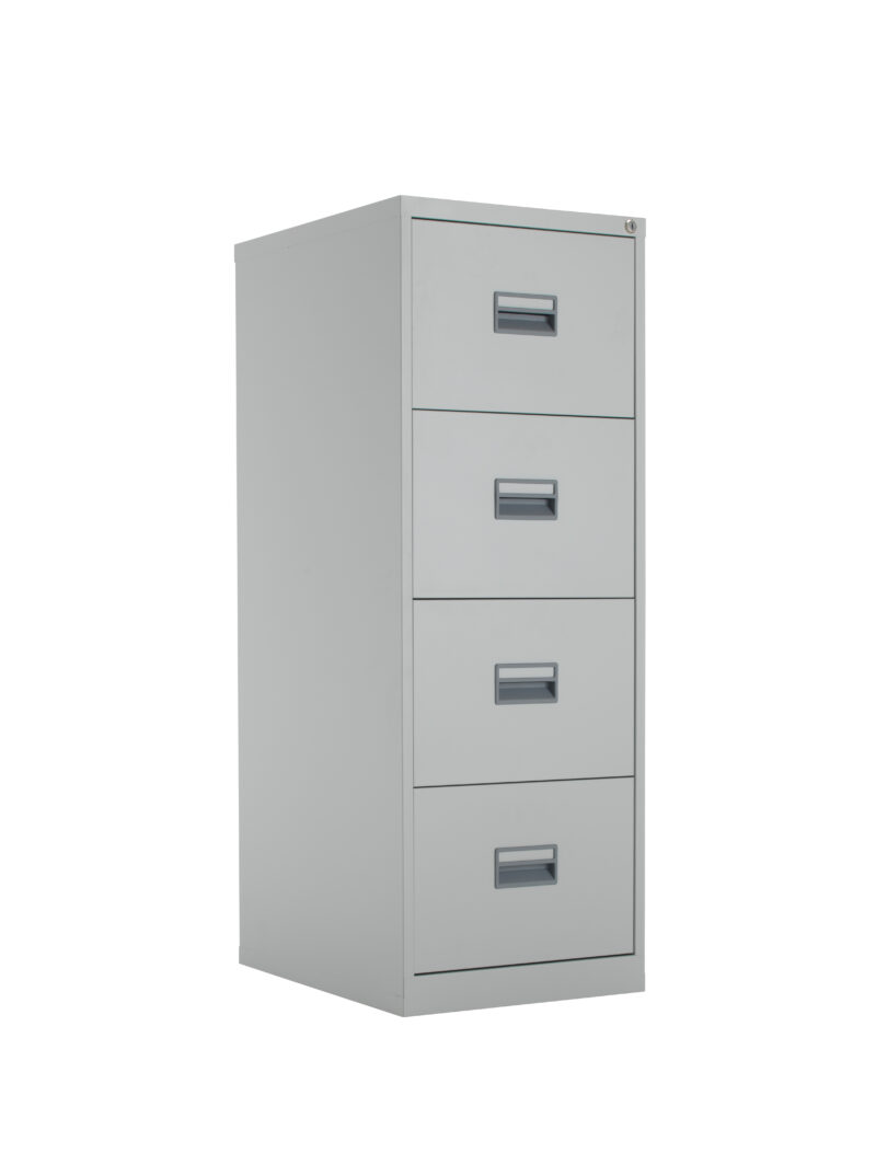 TC Steel 4 Drawer Filing Cabinet | Grey