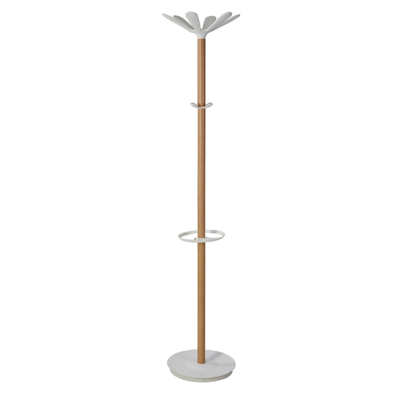 Wooden Coat stand | Beech/White