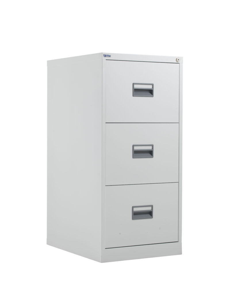 TC Steel 3 Drawer Filing Cabinet | White