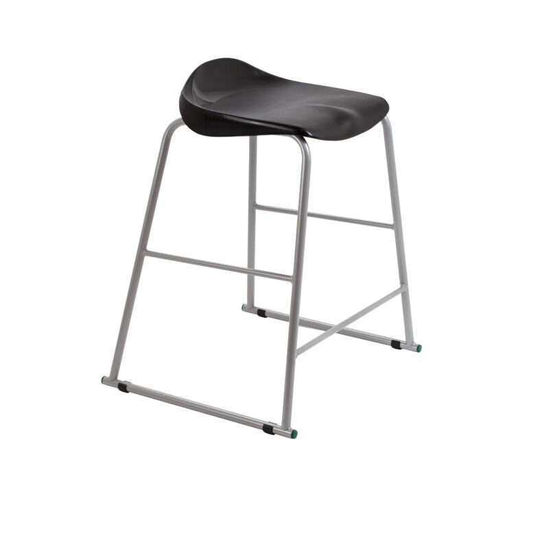 Titan Stool | Size 5 | Grey Frame | Black