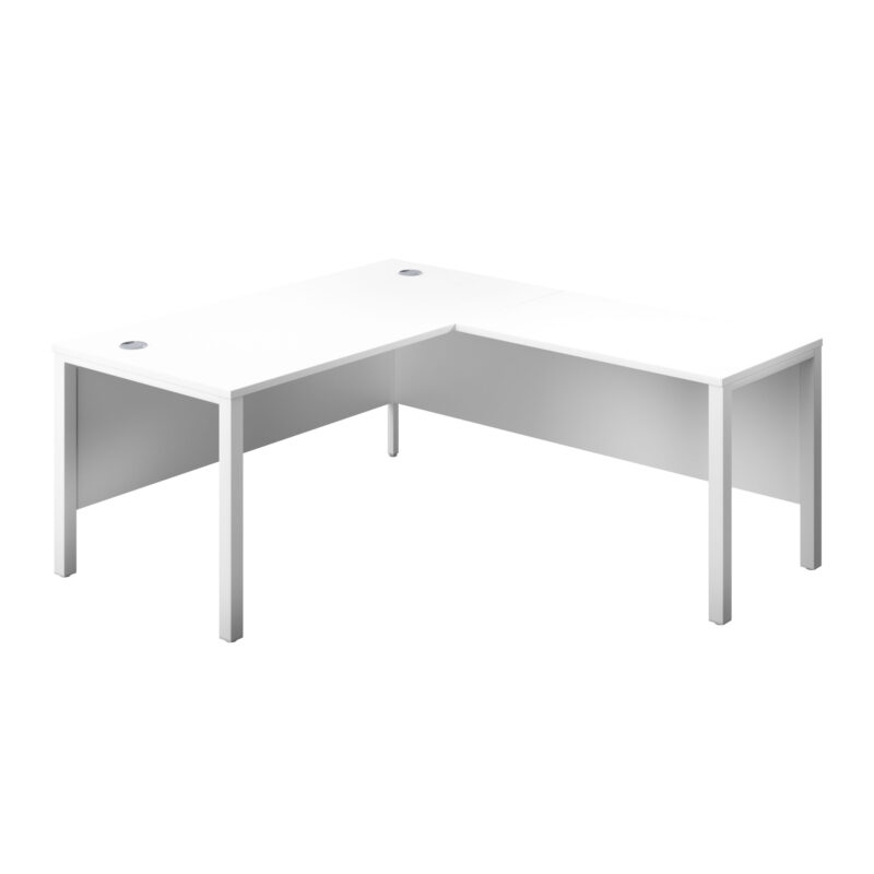 Goal Post Right Hand Return Desk | 1600X800 | White/White