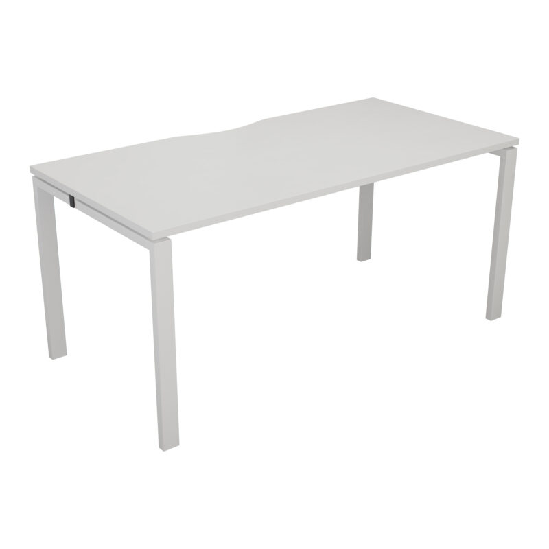 CB Bench with Cut Out: 1 Person | 1200 X 800 | White/White