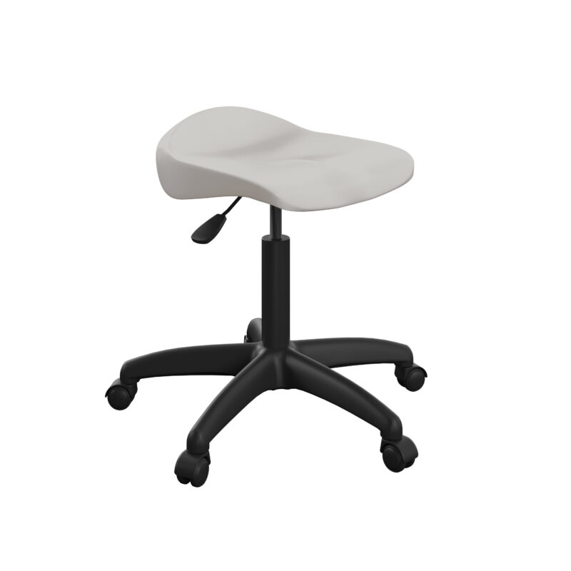 Titan Swivel Senior Stool with Plastic Base and Castors | Size 5-6 | Grey/Black