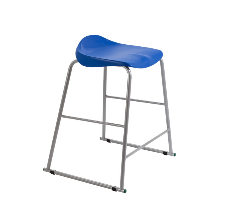 Titan Stool | Size 5 | Grey Frame | Blue