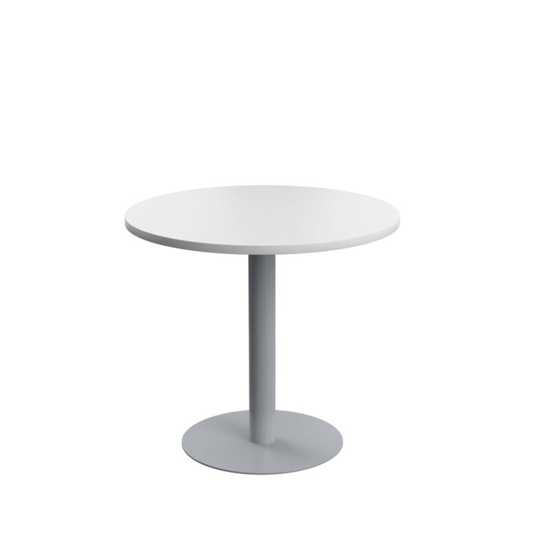 Contract Table Mid | 800mm | White/Silver