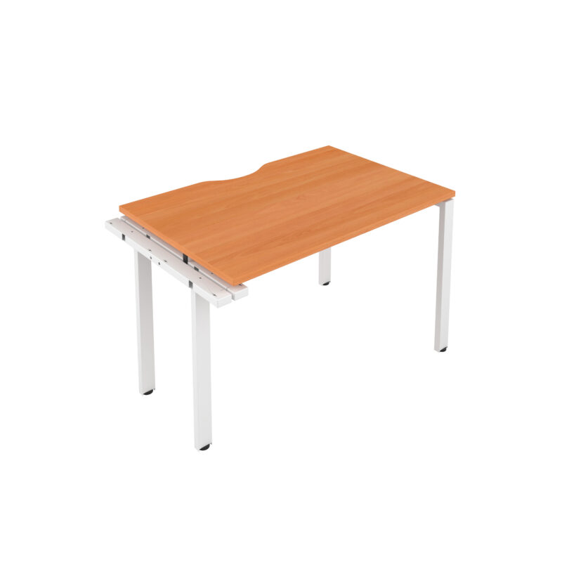 CB Bench Extension with Cut Out: 1 Person | 1200 X 800 | Beech/White