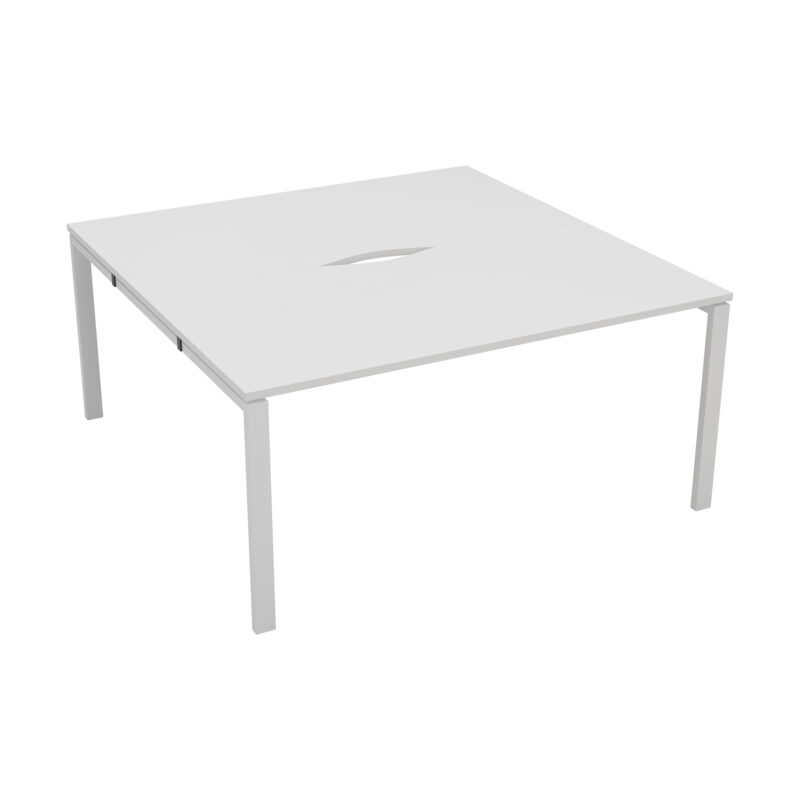 CB Bench with Cut Out: 2 Person | 1200 X 800 | White/White