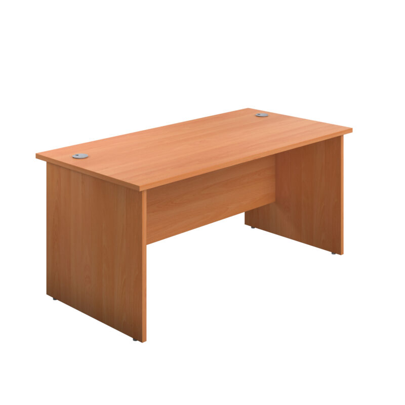 Panel Rectangular Desk: 600mm Deep | 1400X600 | Beech