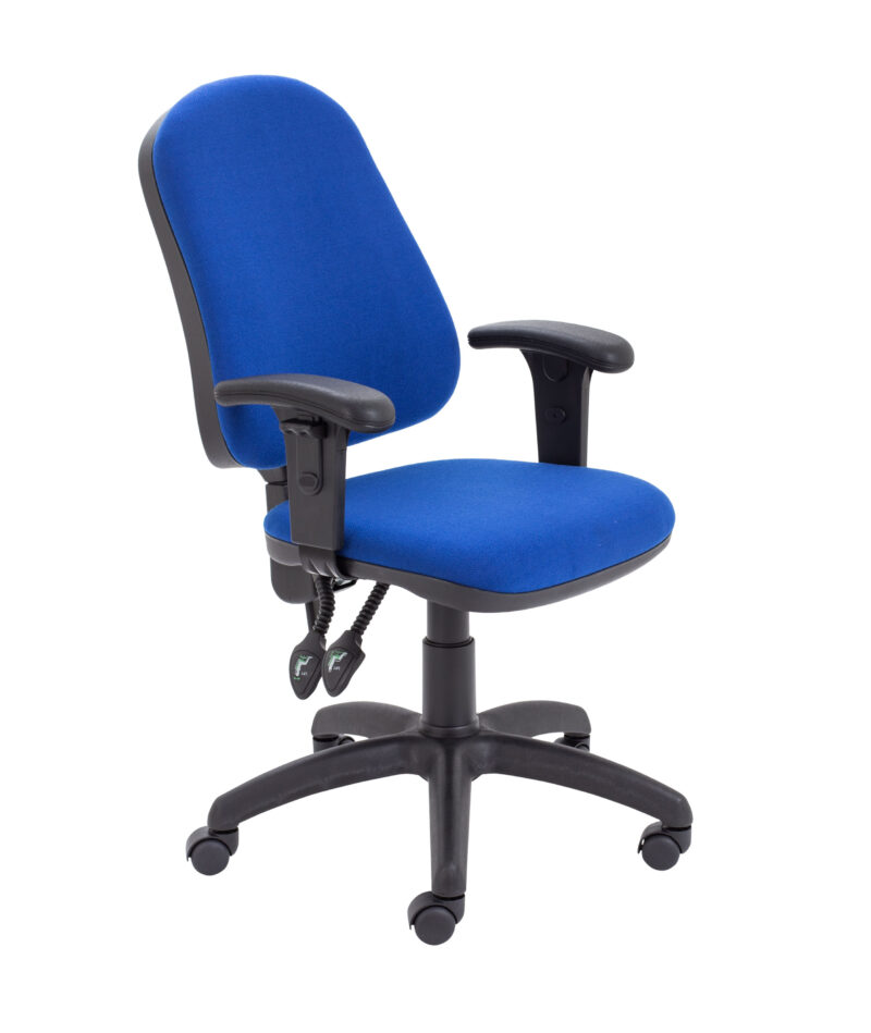 Calypso 2 High Back Operator Chair with Adjustable Arms | Royal Blue