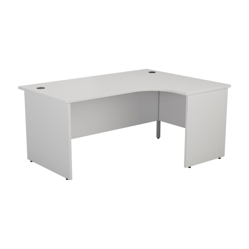 Panel Right Hand Radial Desk | 1800X1200 | White/White