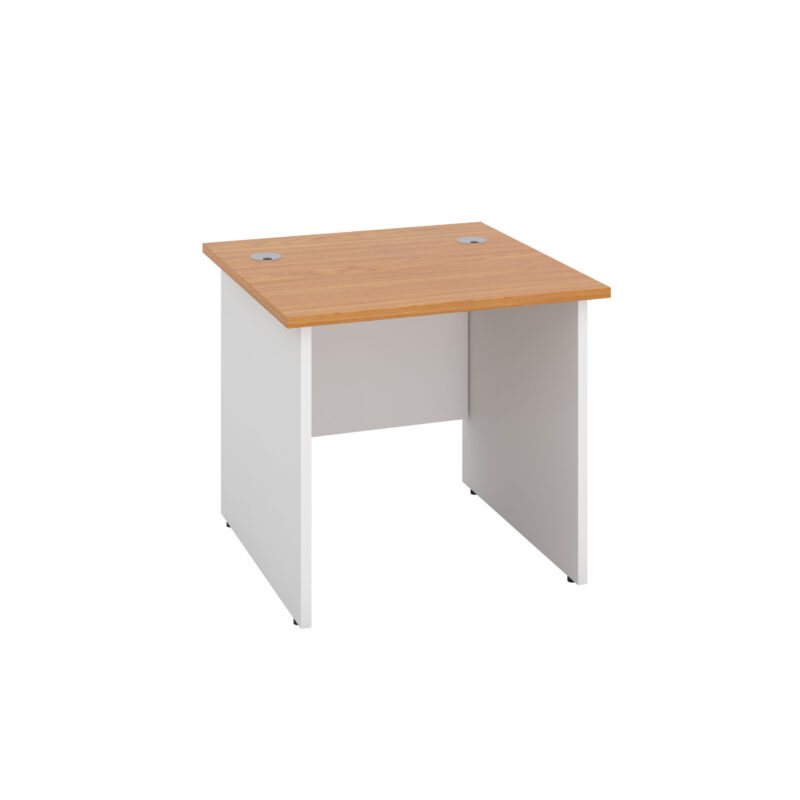 Panel Rectangular Desk: 800mm Deep | 800X800 | Nova Oak/White