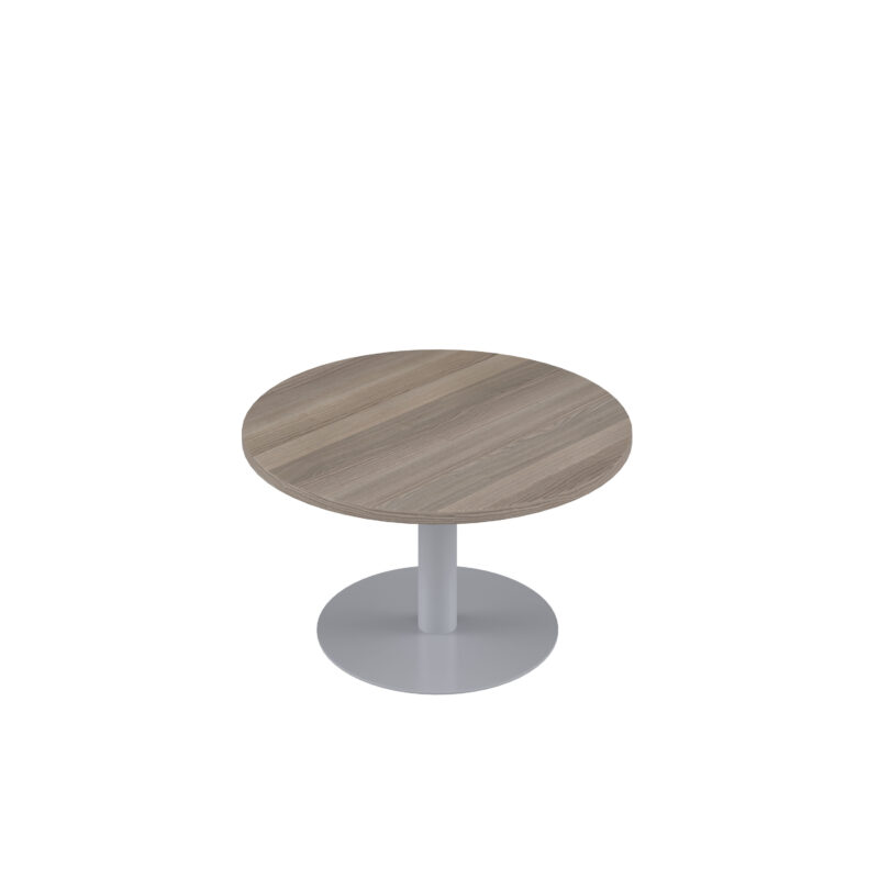 Contract Table Low | 600mm | Grey Oak/Silver