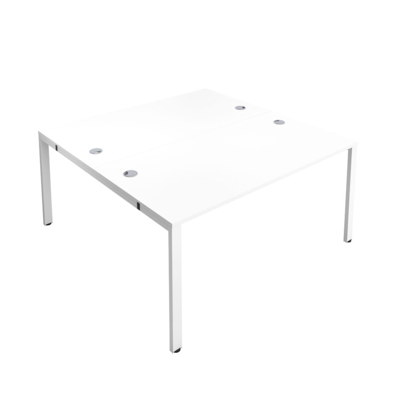 CB Bench with Cable Ports: 2 Person | 1400 X 800 | White/White