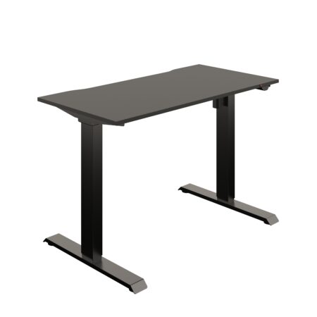 Okoform Heated Single Motor Height Adjustable Desk | 1200X600 | Black/Black