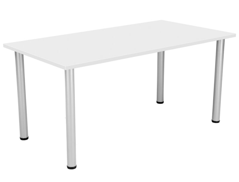 One Fraction Plus Rectangular Meeting Table | 1600X800 | White/Silver