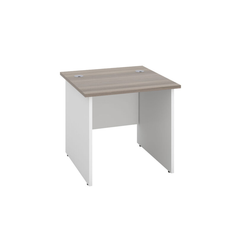 Panel Rectangular Desk: 800mm Deep | 800X800 | Grey Oak/White