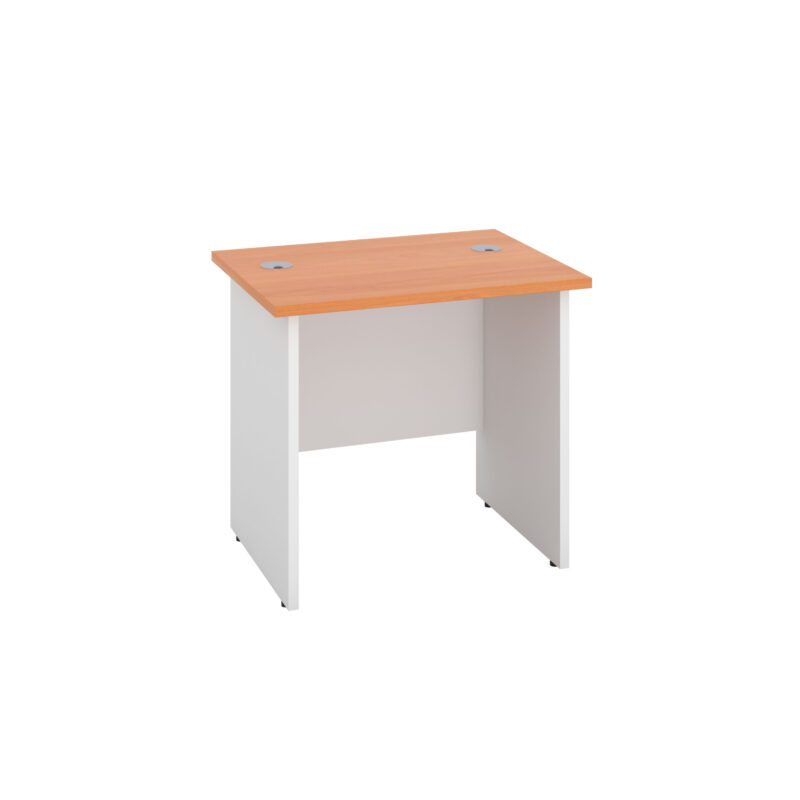 Panel Rectangular Desk: 600mm Deep | 800X600 | Beech/White