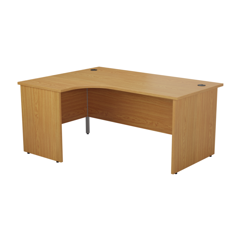 Panel Left Hand Radial Desk | 1600X1200 | Nova Oak/Nova Oak