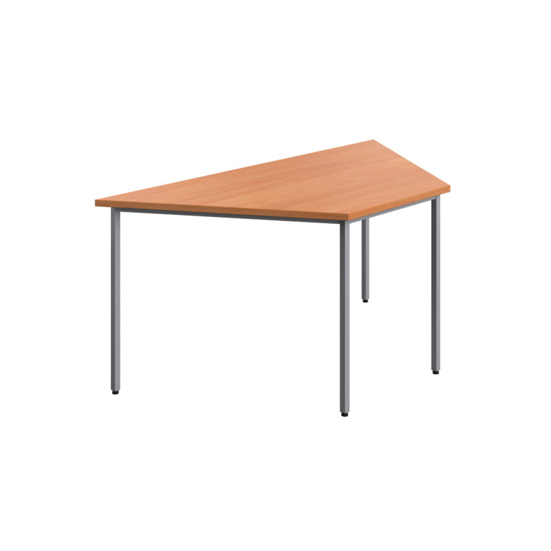 Trapezoidal Multi-purpose Table | 1600 X 800 | Beech/Silver