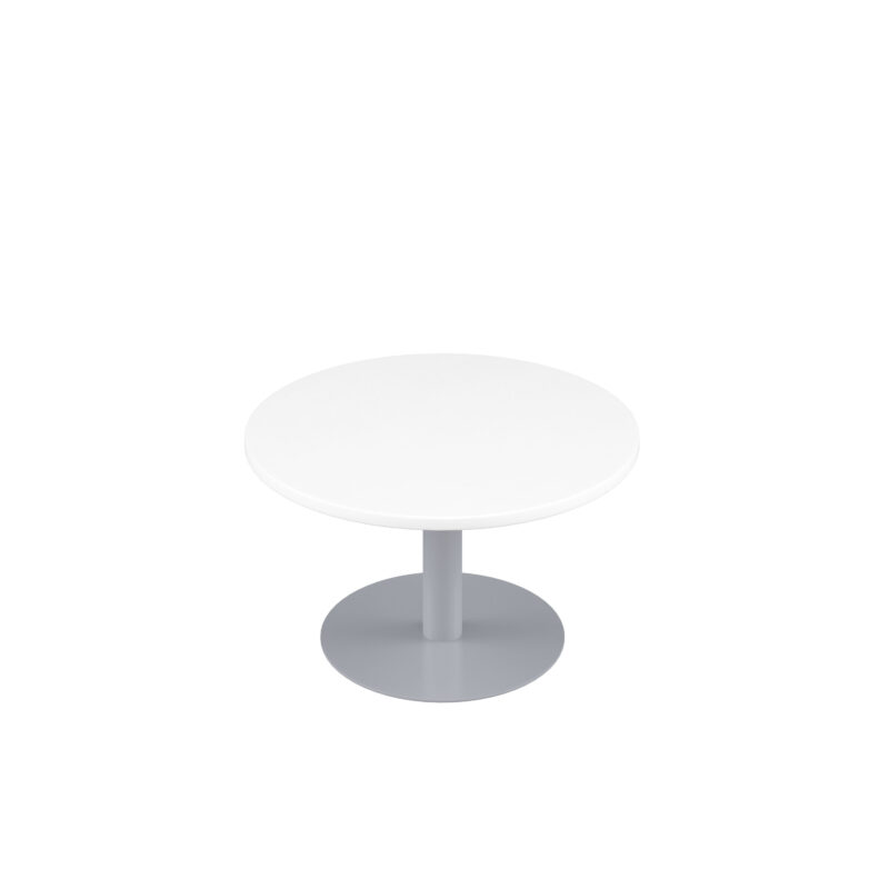 Contract Table Low | 600mm | White/Silver