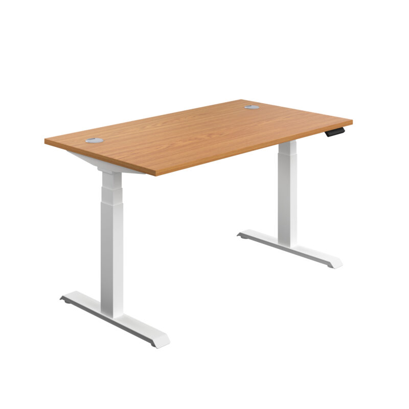 Economy Sit Stand Desk | 1600 X 800 | Nova Oak/White