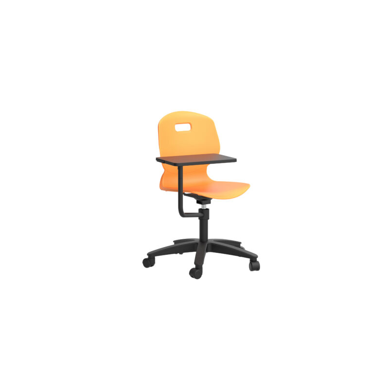 Arc Swivel Tilt Chair with Arm Tablet | Marigold