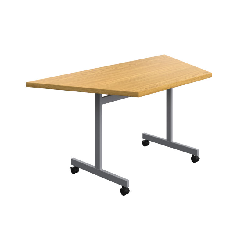 One Eighty Trapezoidal Tilting Table | 1600 X 800 | Nova Oak/Silver