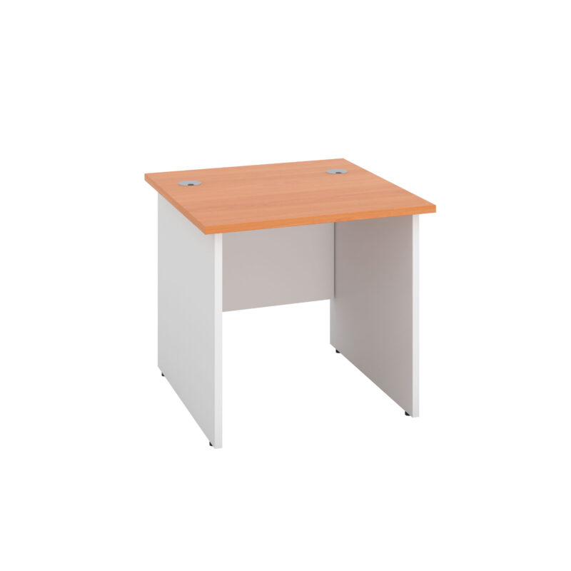 Panel Rectangular Desk: 800mm Deep | 800X800 | Beech/White