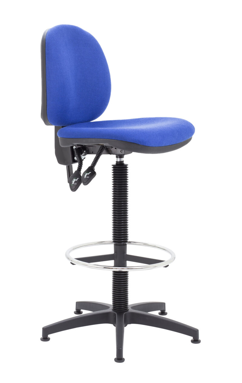 Concept Mid-Back Fixed Draughtsman-Kit Chair | Royal Blue