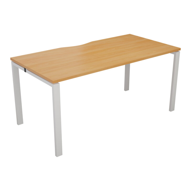 CB Bench with Cut Out: 1 Person | 1400 X 800 | Beech/White