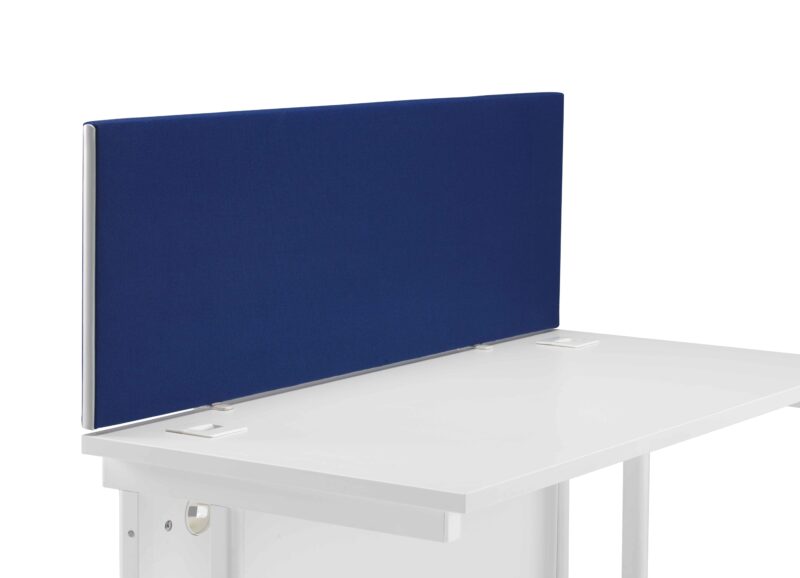 Straight Upholstered Desktop Screen | 1400mm | Royal Blue