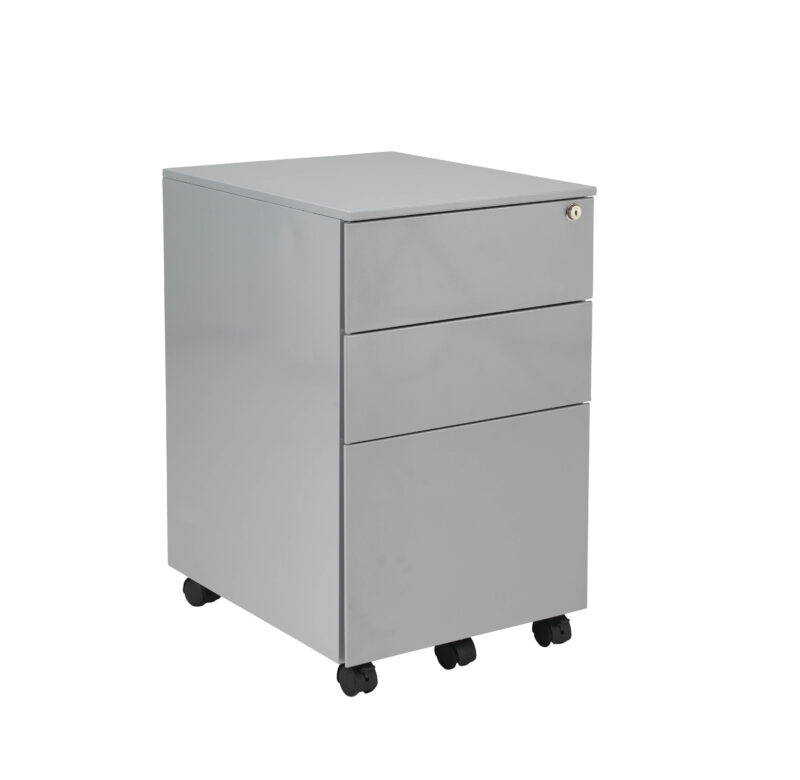 Under Desk Steel Pedestal 3 Drawers | Silver