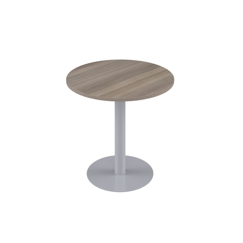 Contract Table Mid | 600mm | Grey Oak/Silver