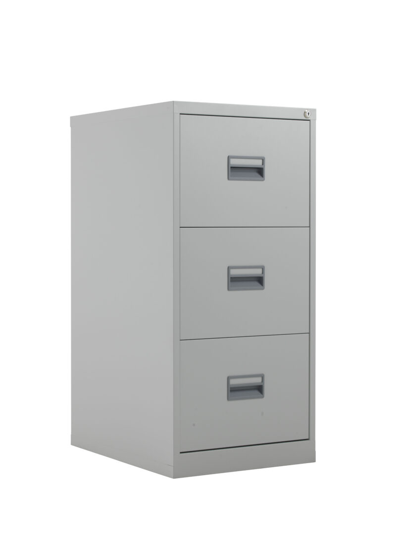 TC Steel 3 Drawer Filing Cabinet | Grey