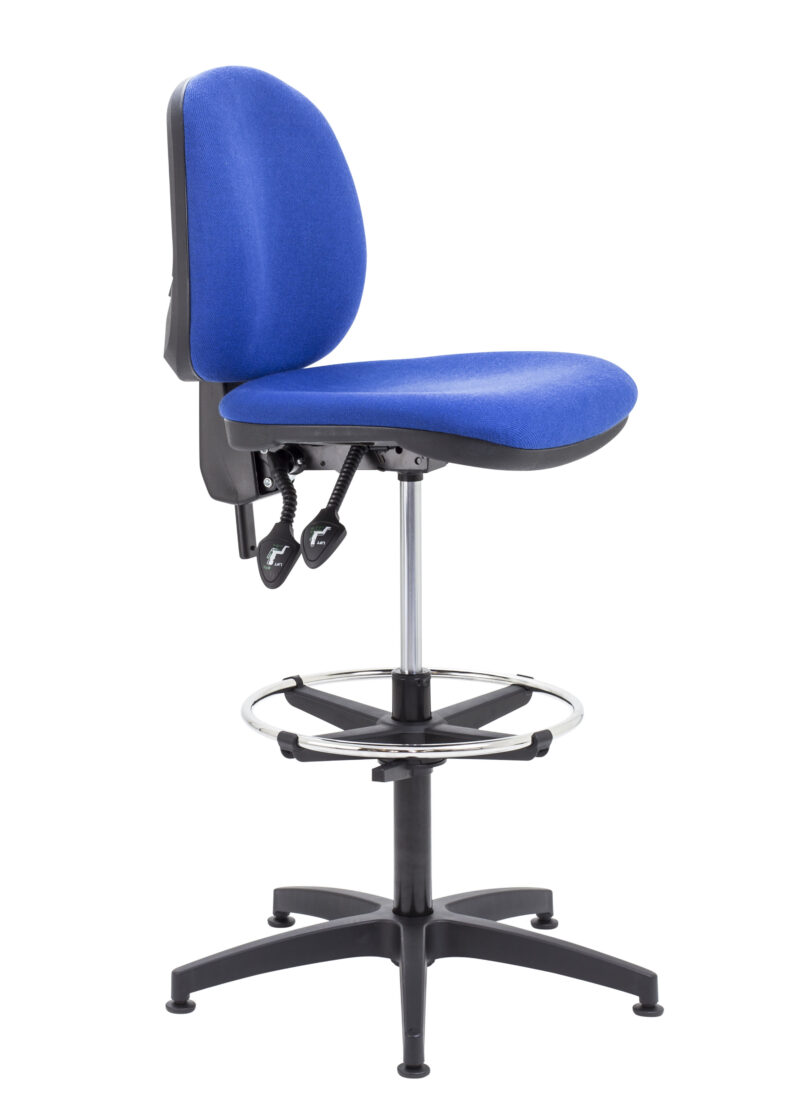 Concept Mid-Back Adjustable Draughtsman-Kit Chair | Royal Blue