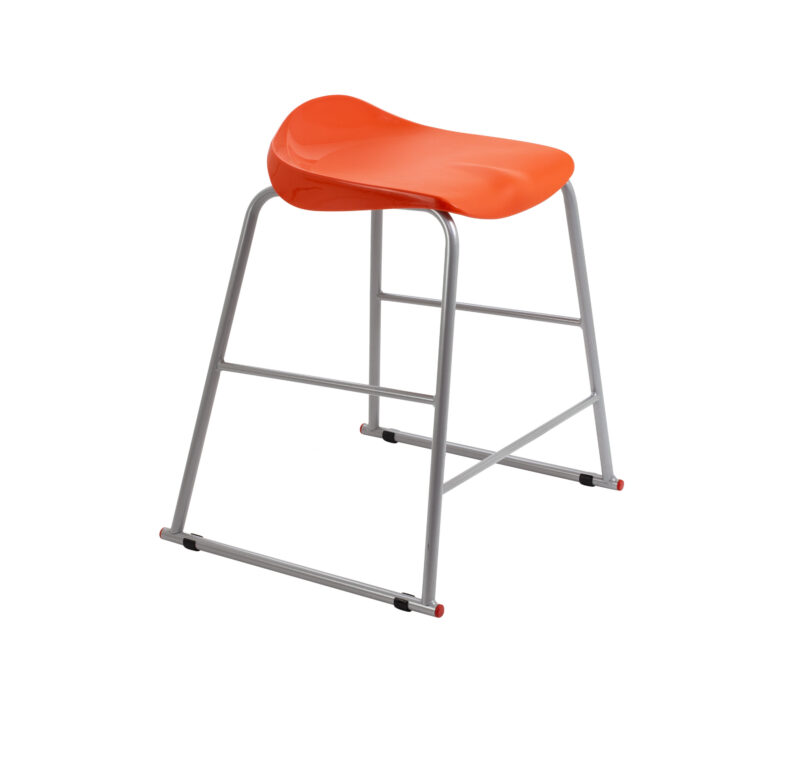 Titan Stool | Size 4 | Grey Frame | Orange