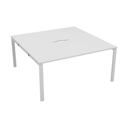 CB Bench with Cut Out: 2 Person | 1400 X 800 | White/White