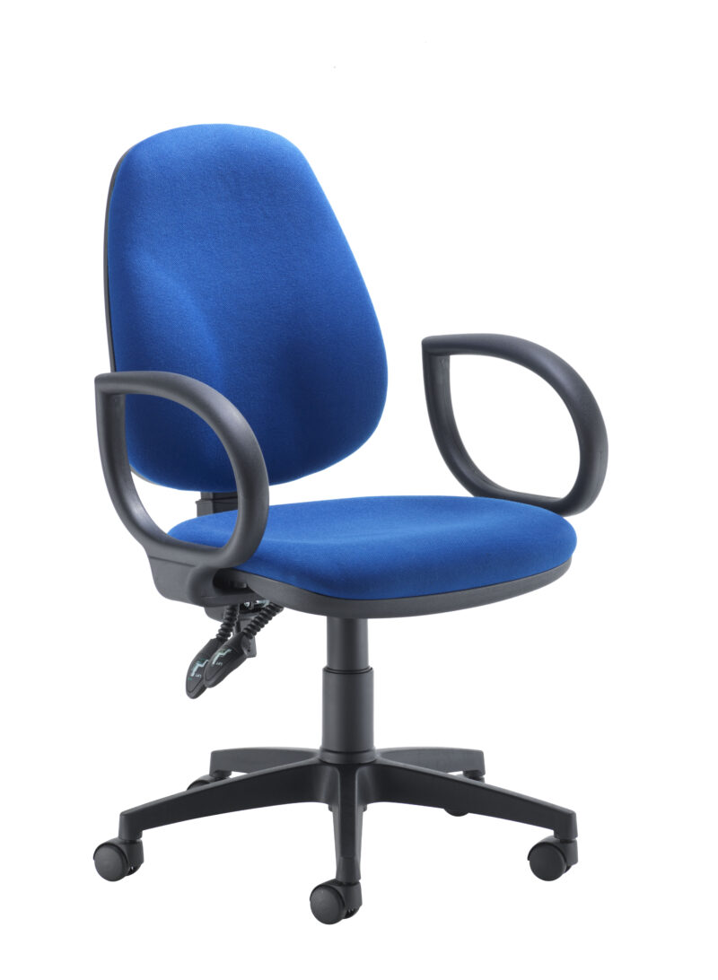 Concept High-Back Chair With Fixed Arms | Royal Blue