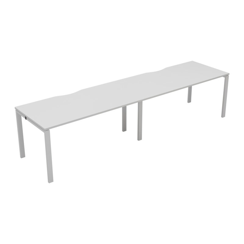 CB Single Bench with Cut Out: 2 Person | 1400 X 800 | White/White