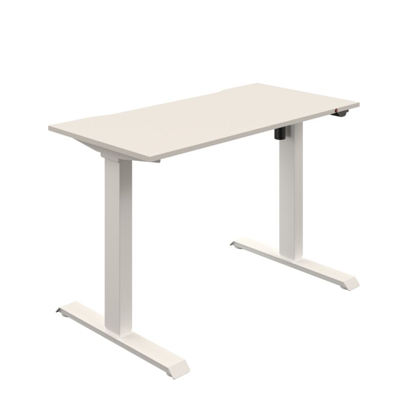 Okoform Heated Single Motor Height Adjustable Desk | 1200X600 | White/White